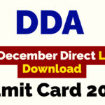DDA Admit Card 2025