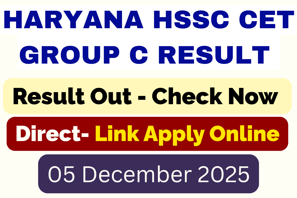 Haryana HSSC CET Group C Result 2025
